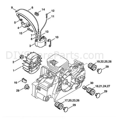 stihl ms  chainsaw msc   parts diagram ignition system stihl ignition system car