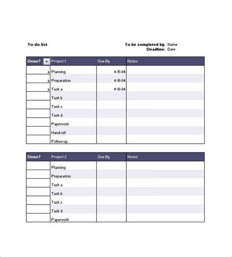 punch list template   sample  format