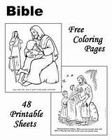 Bible Coloring Pages Printable Color Kids Sheets Children School Preschool Colouring Lessons Stories Sunday Jesus Freehomeschooldeals Christian Books Activities Print sketch template