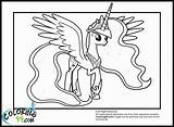 Coloring Pony Little Pages Luna Princess Nightmare Moon Kids Mlp Library Clipart Adults Shining Armor Pdf Colour sketch template