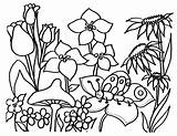 Coloring Flowers Flower Kids Pages Printable Color Print Spring Printables sketch template