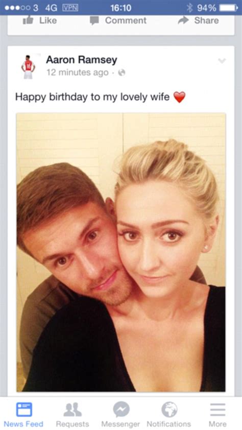Aaron Ramsey Wishes His Wife Happy Birthday With Selfie On