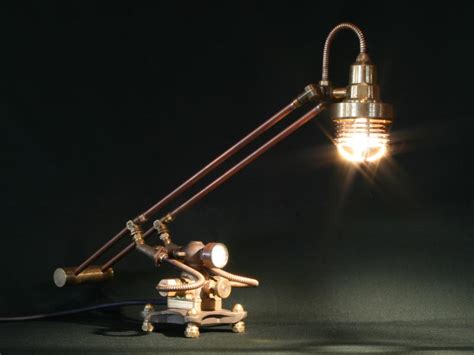 Steampunk Styled Found Art Lamps By Cory Barkman Gadgetsin