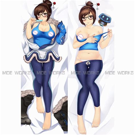 hot anime cartoon game over watch ow d va mei double bolster dakimakura hugging pillow case cover