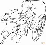 Coloring Horse Pages Cart Pulling Printable Drawing Getdrawings Horses sketch template
