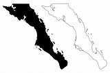 Baja California Peninsula Sur Vector Map Illustrations Clip sketch template