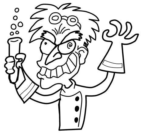 scientist coloring page images
