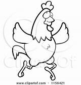 Chicken Crazy Clipart Cartoon Wings Running Coloring Flapping Vector Drawing Its Outlined Cory Thoman 2021 Clipground Getdrawings Clipartof sketch template
