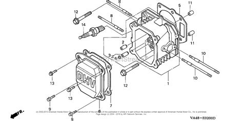 honda hrc hxa lawn mower usa vin mzan   mzan  parts diagram  cylinder head