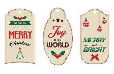 vintage printable christmas tags     printablee