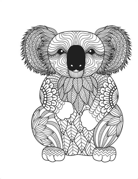 koala coloring page  adults coloringbay
