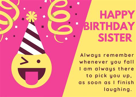 funny birthday wishes  sister messages quotes images  status