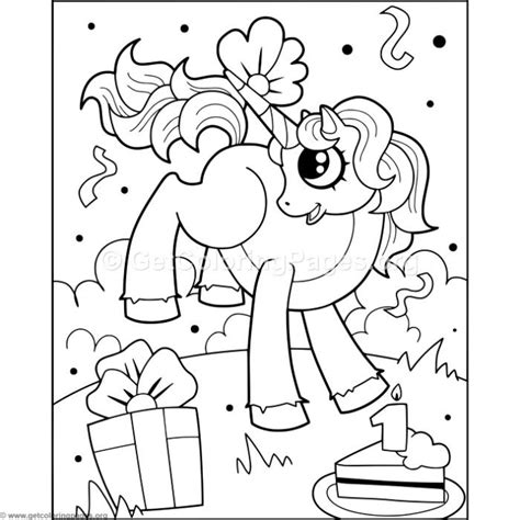 printable unicorn cake coloring pages coloringpages