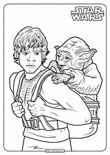 Yoda Luke Skywalker Coloringoo Jedi sketch template