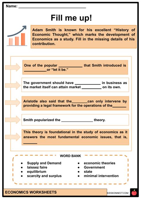 home economics worksheets