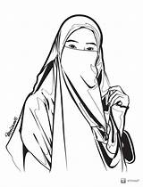 Muslimah Mewarnai Wanita Sketsa Niqab Hitam Perempuan Berpurdah Ukhti Bercadar Tapi Paling Cantik Cuba Ingat Niqabis Balik Jugak sketch template