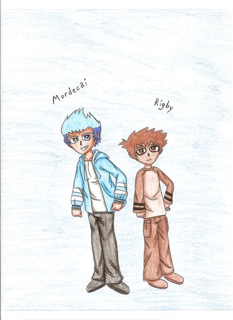 anime mordecai and rigby by dbjay on deviantart