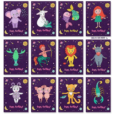 cute zodiac signs  cute characters  maya thehungryjpeg
