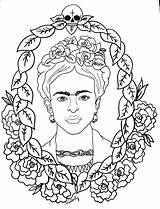 Frida Kahlo Coloring Pages Para Printable Drawing Kids Color Dibujos Pinturas Colorear Mandalas Dibujo Pintar Khalo Imprimir Obras Books Colorir sketch template