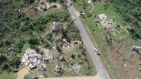 drone footage  mississippi tornado damage