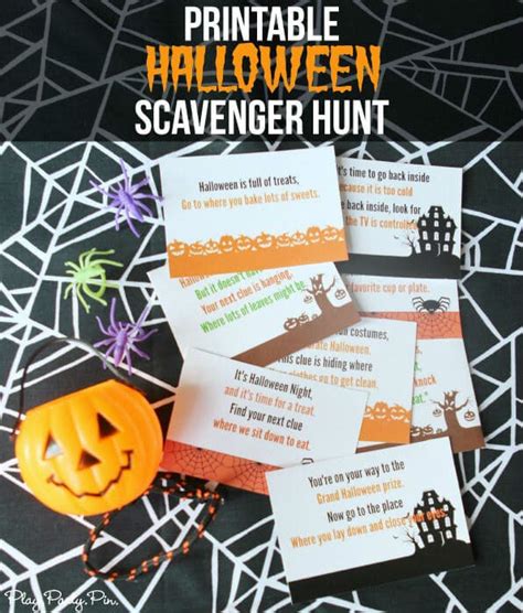 printable halloween scavenger hunt  perfect  kids