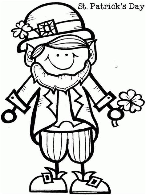 printable leprechaun coloring pages coloring home