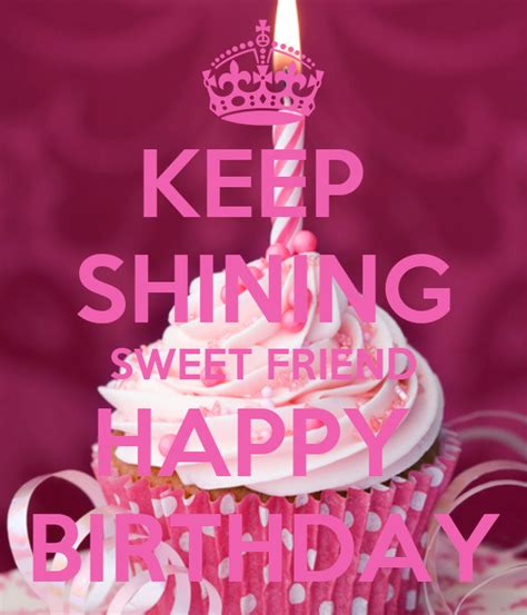 Keep Shining Sweet Friend Happy Birthday Poster Cat