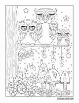 Coloring Pages Owl Edwina Mc Namee Owls Adults Mandala Cute Printable Book Adult Choose Board Ornamental sketch template