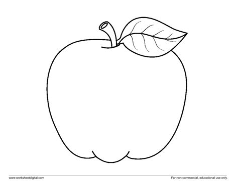 coloring page  apple worksheet digital