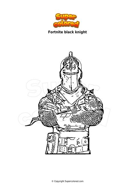 ausmalbild fortnite black knight supercoloredcom