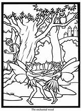 Midsummer Dream Dover Stained Nights Doverpublications sketch template