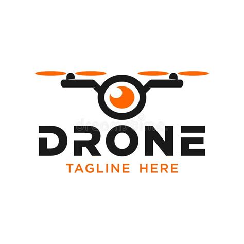 drone logo design stock vector illustration  label