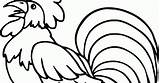 Ayam Mewarnai Jantan Berkokok Anak Putih Paud Kartun Binatang sketch template