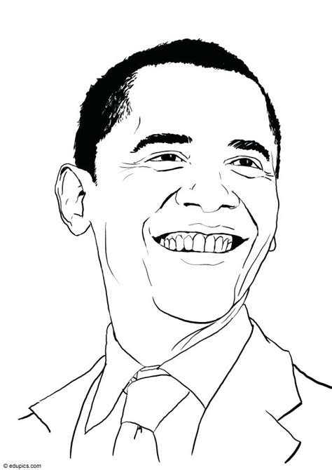 president obama coloring page  getcoloringscom  printable