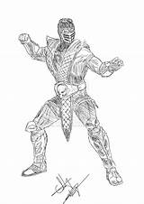 Scorpion Mortal Kombat Nood sketch template