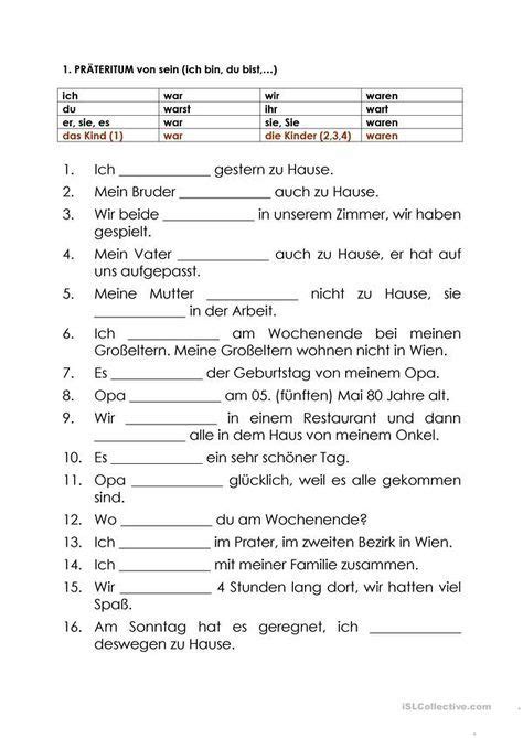 praeteritum von sein und haben grammatik deutsch lernen