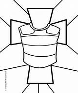 Coloring Breastplate Righteousness Pages Clipart Plate God Bible Armor Kids Truth Belt Breast Crafts Craft Sunday School Popular Peace Sheet sketch template