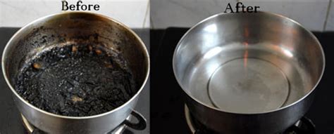 clean burnt pots  pans tips  clean burnt stainless steel