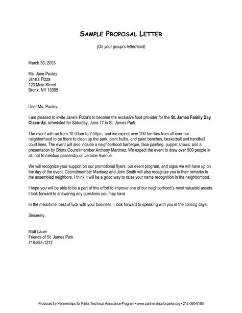 business letter proposal professional   business proposal