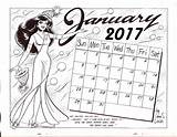 Calendar Katy Keene sketch template