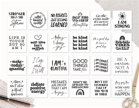 printable affirmation cards wall art