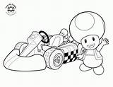 Coloring Kart Pages Go Mario Popular sketch template