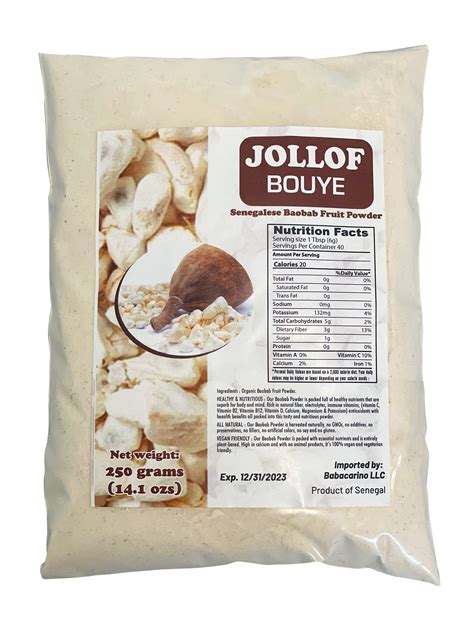 buy baobab fruit powder jollof bouye senegal   desertcartindia