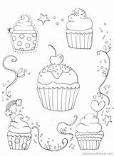 Sprinkles Coloring Pages Printable Template Cupcakes Visit Sketch sketch template
