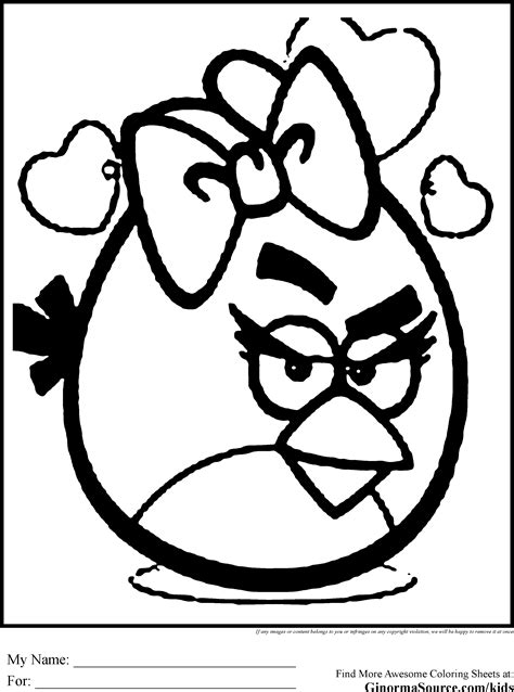 coloring pages  girls angry birds coloring pages ginormasource
