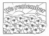 Remembrance Colouring Anzac Baisakhi Vaisakhi Field Ichild Activity Poppies Familyholiday sketch template