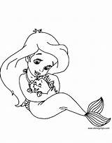 Coloring Pages Baby Belle Disney Princesses Little sketch template