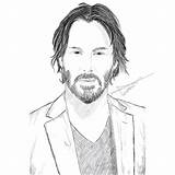 Keanu Reeves Wick Themoon sketch template