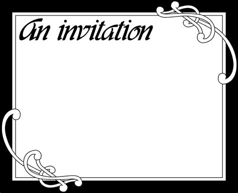 blank party invitation template