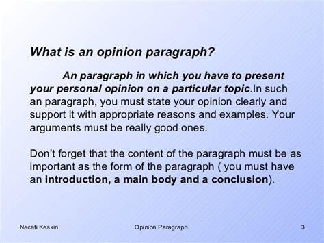 int  opinion paragraphppt